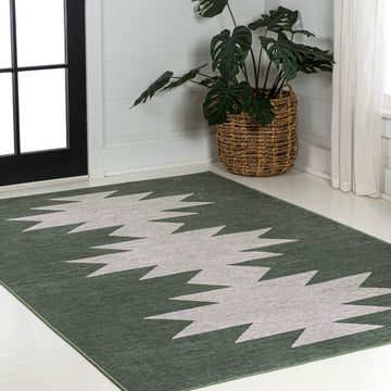 Chayton Minimalist Geometric Machine-washable Area Rug